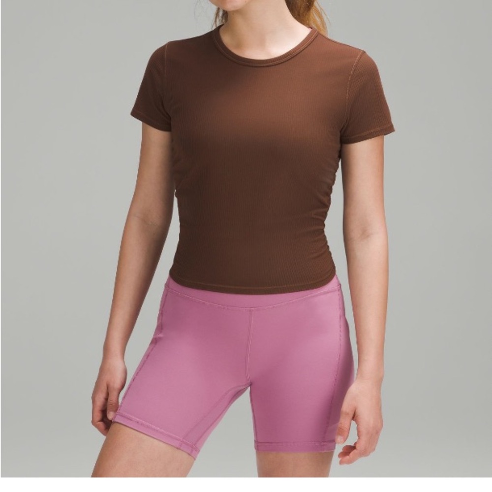 lululemon athletica All it takes ribbed top Java size 8